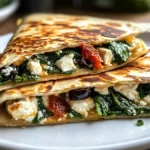 Spinach and Feta Quesadillas