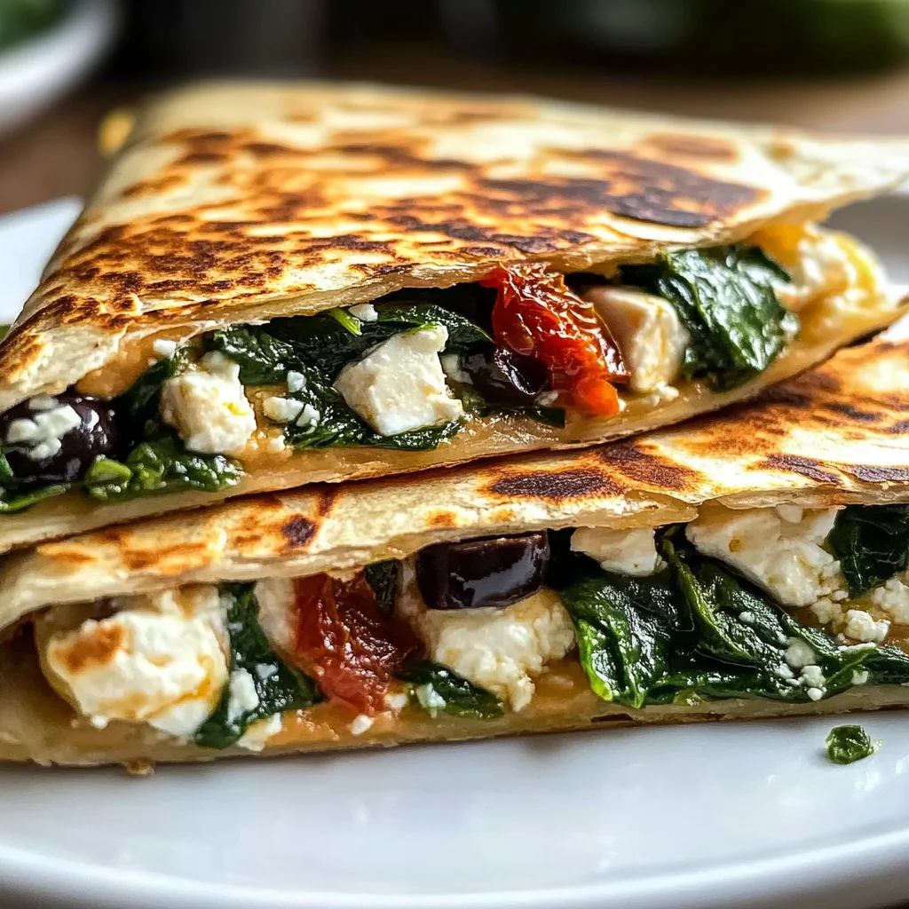 Spinach and Feta Quesadillas