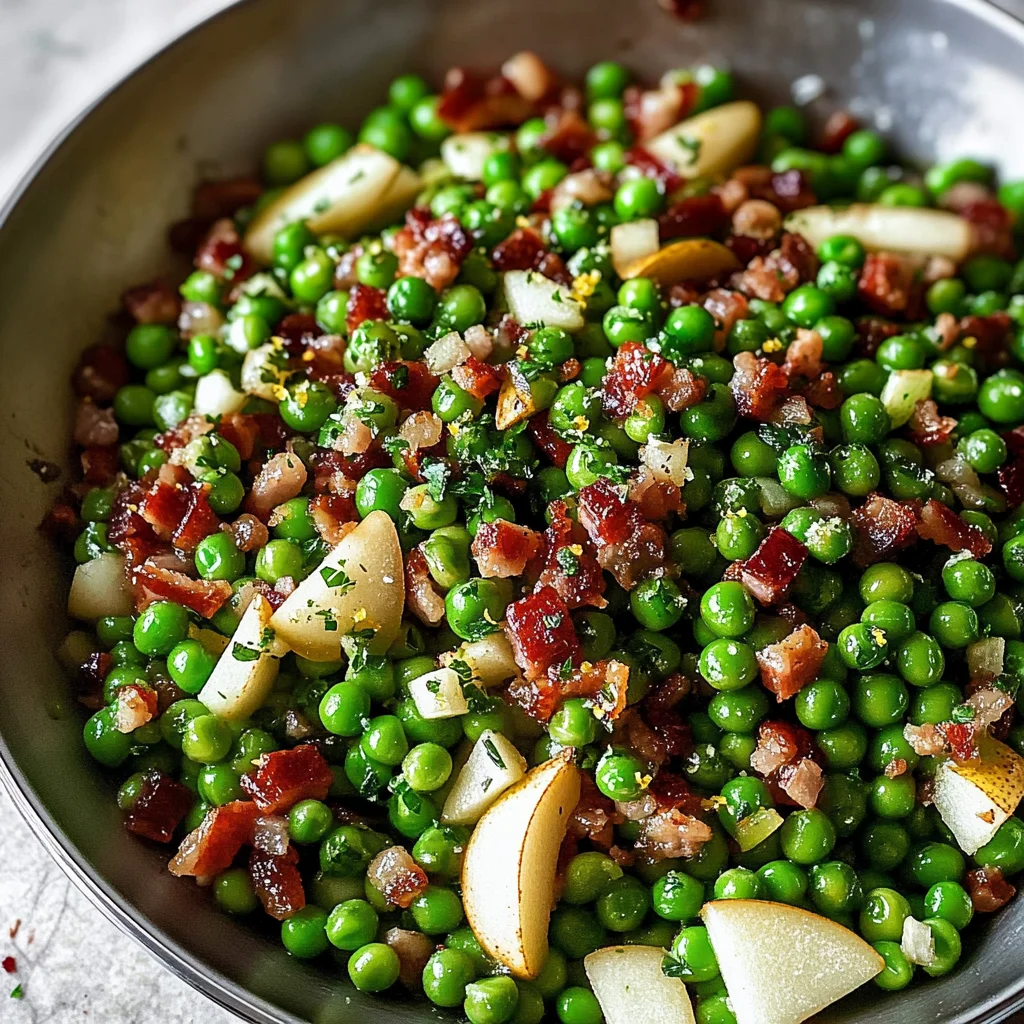 Thanksgiving Peas (with Pear and Pancetta)