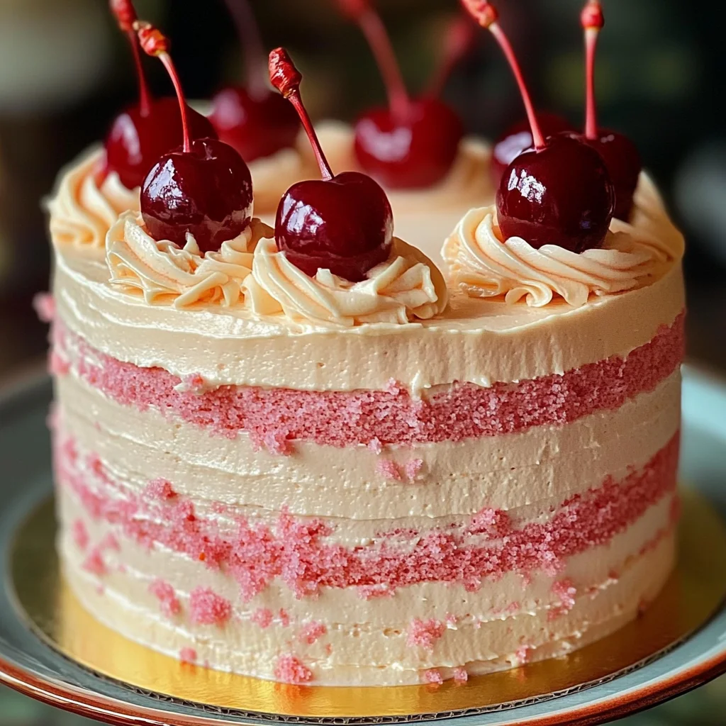 Vintage Maraschino Cherry Cake