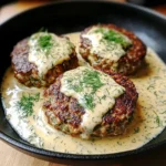 chicken hamburger Steaks in Creamy Dill Sauce